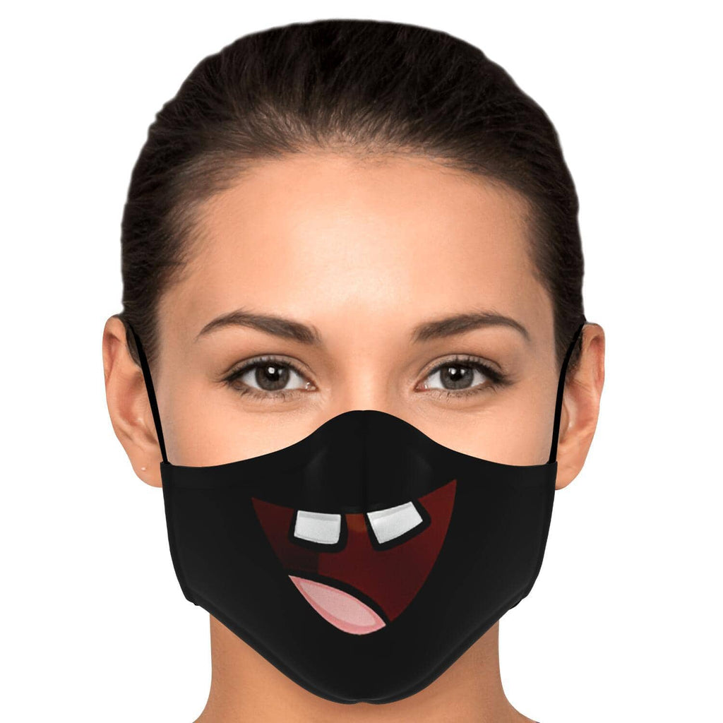 Missing Teeth Smile Face Mask - Black