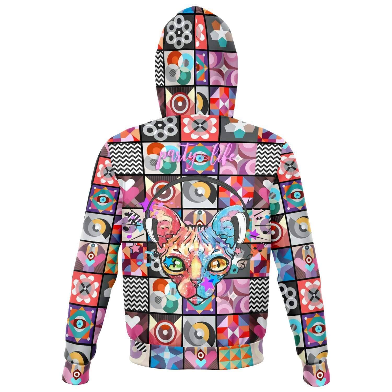 Siamese Musicat Zip Hoodie-Hoodies