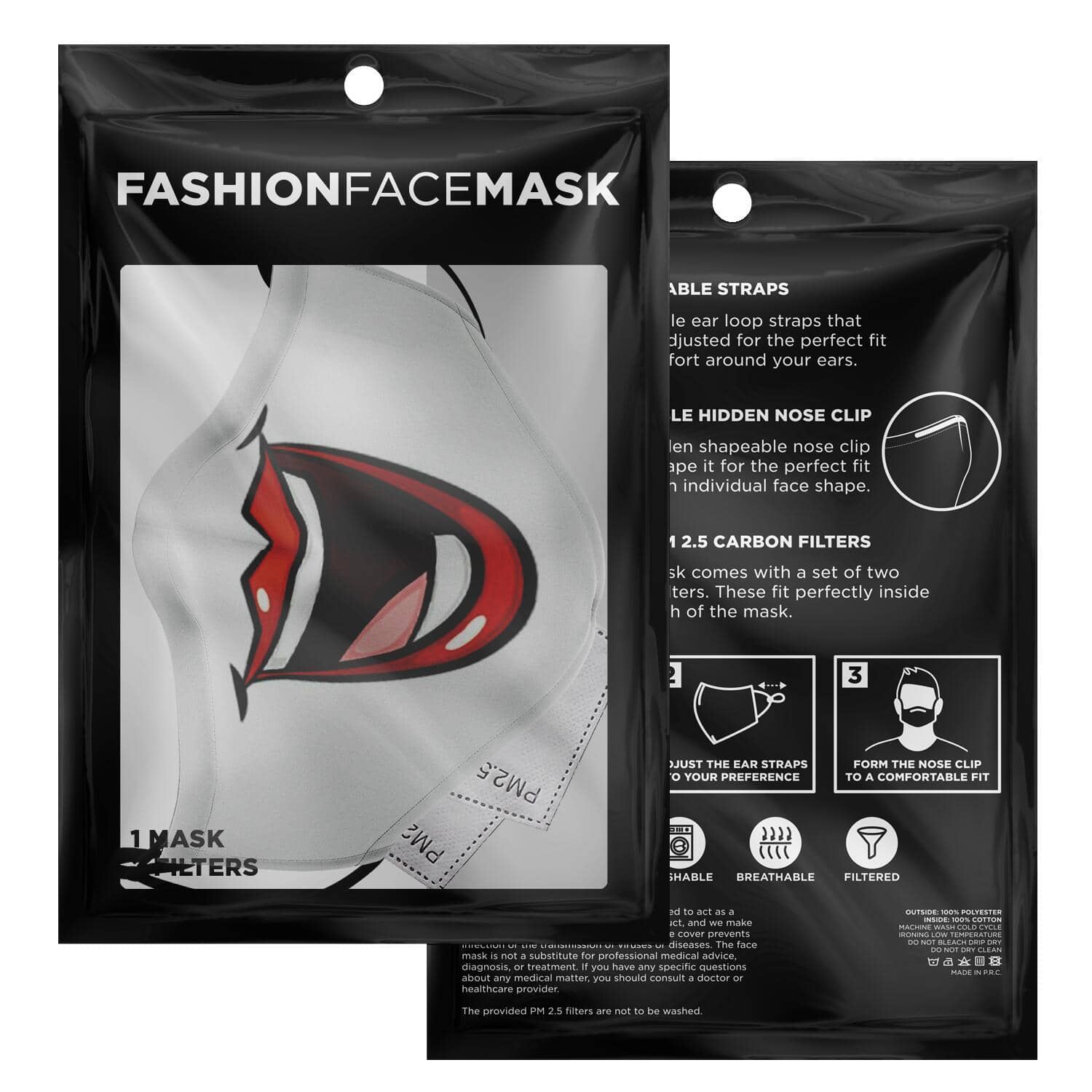 Huge Smile Fase Mask-Fashion Face Mask - AOP