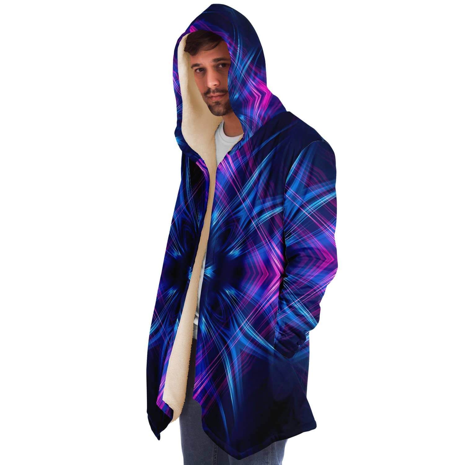Kaleidoscope Micromink Cloak-Microfleece Cloak - AOP