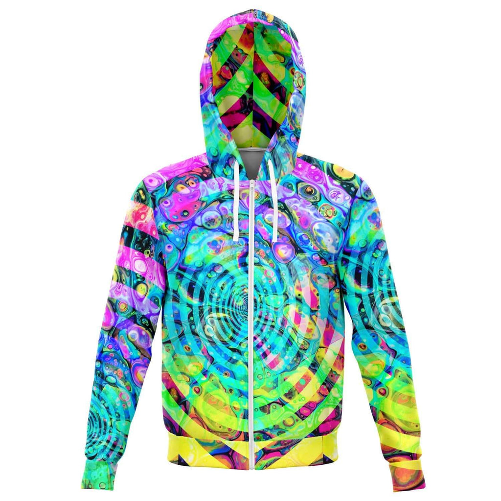 Hypnotic Mushrooms Zip Hoodie-Hoodies
