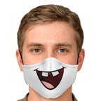 Missing Teeth Smile Face Mask-Fashion Face Mask - AOP