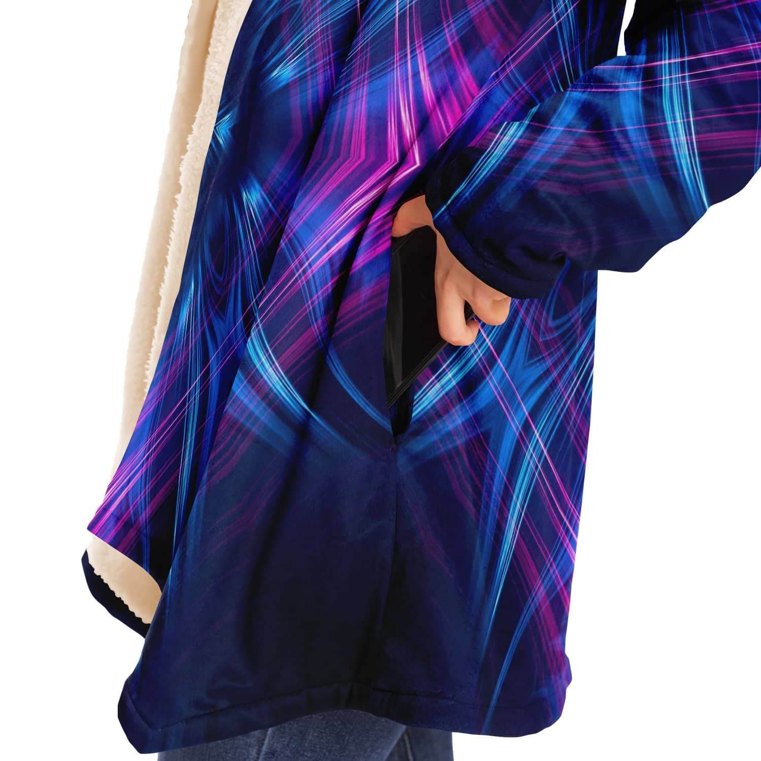 Kaleidoscope Micromink Cloak-Microfleece Cloak - AOP