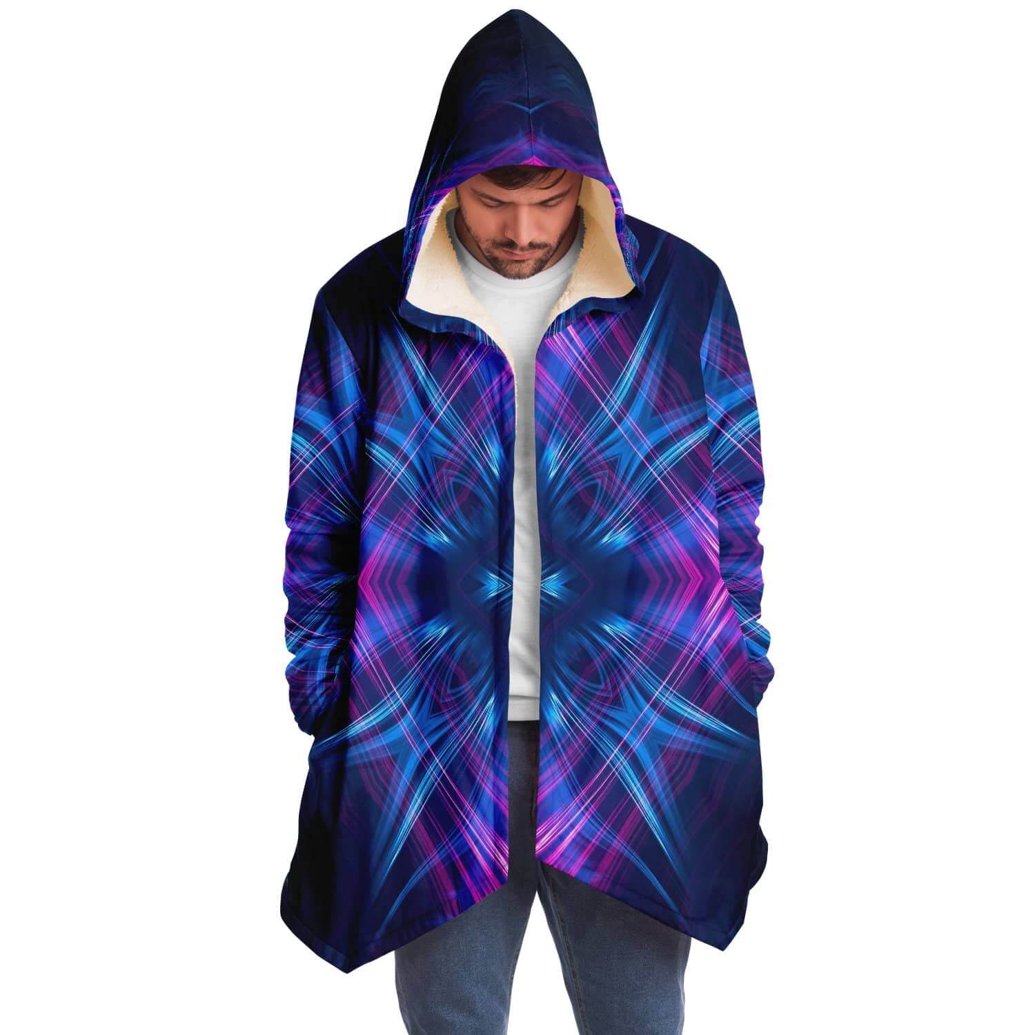 Kaleidoscope Micromink Cloak-Microfleece Cloak - AOP