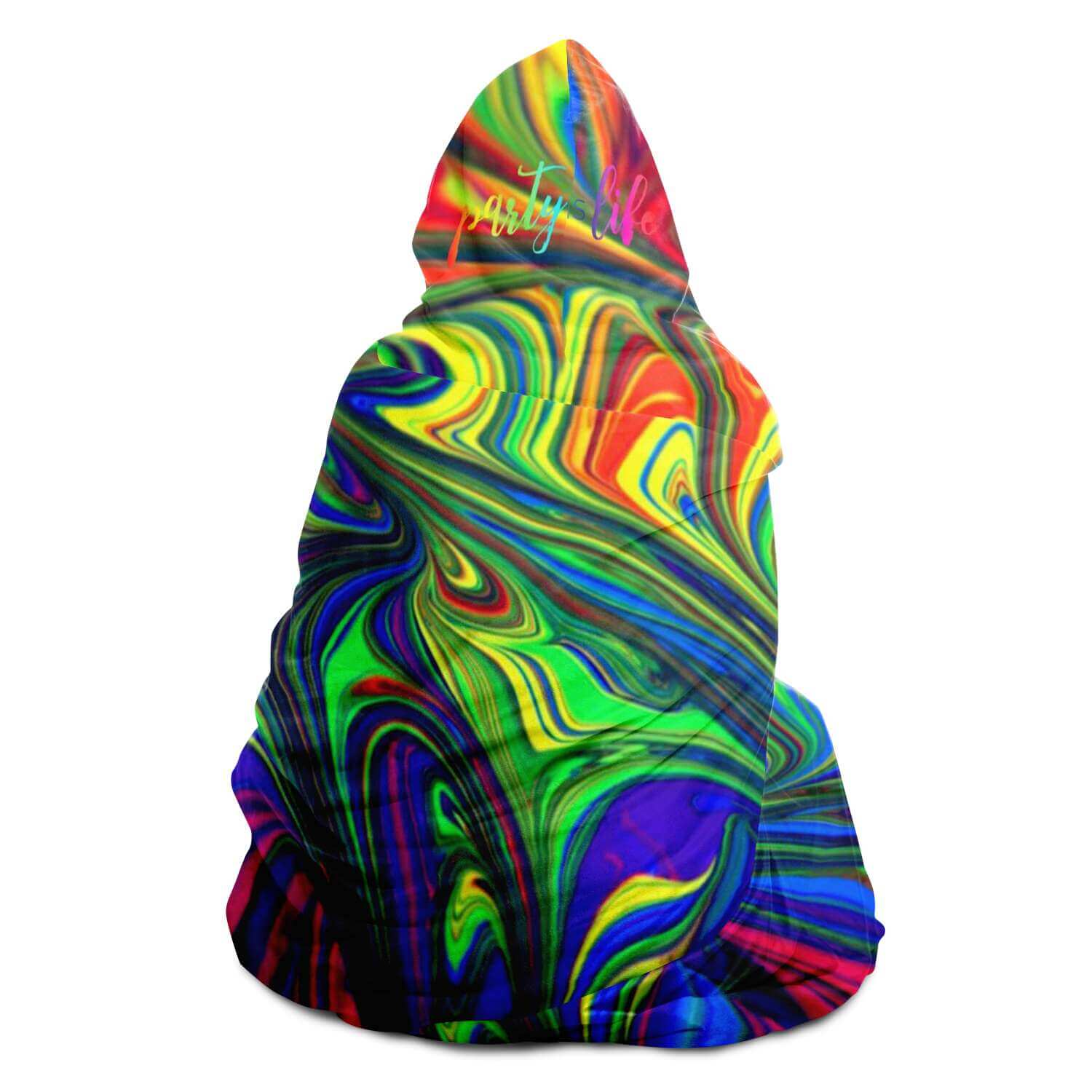 Abstract Colors Hooded Blanket-Hooded Blanket - AOP