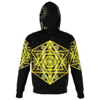 Yellow Star Zip Hoodie-Hoodies