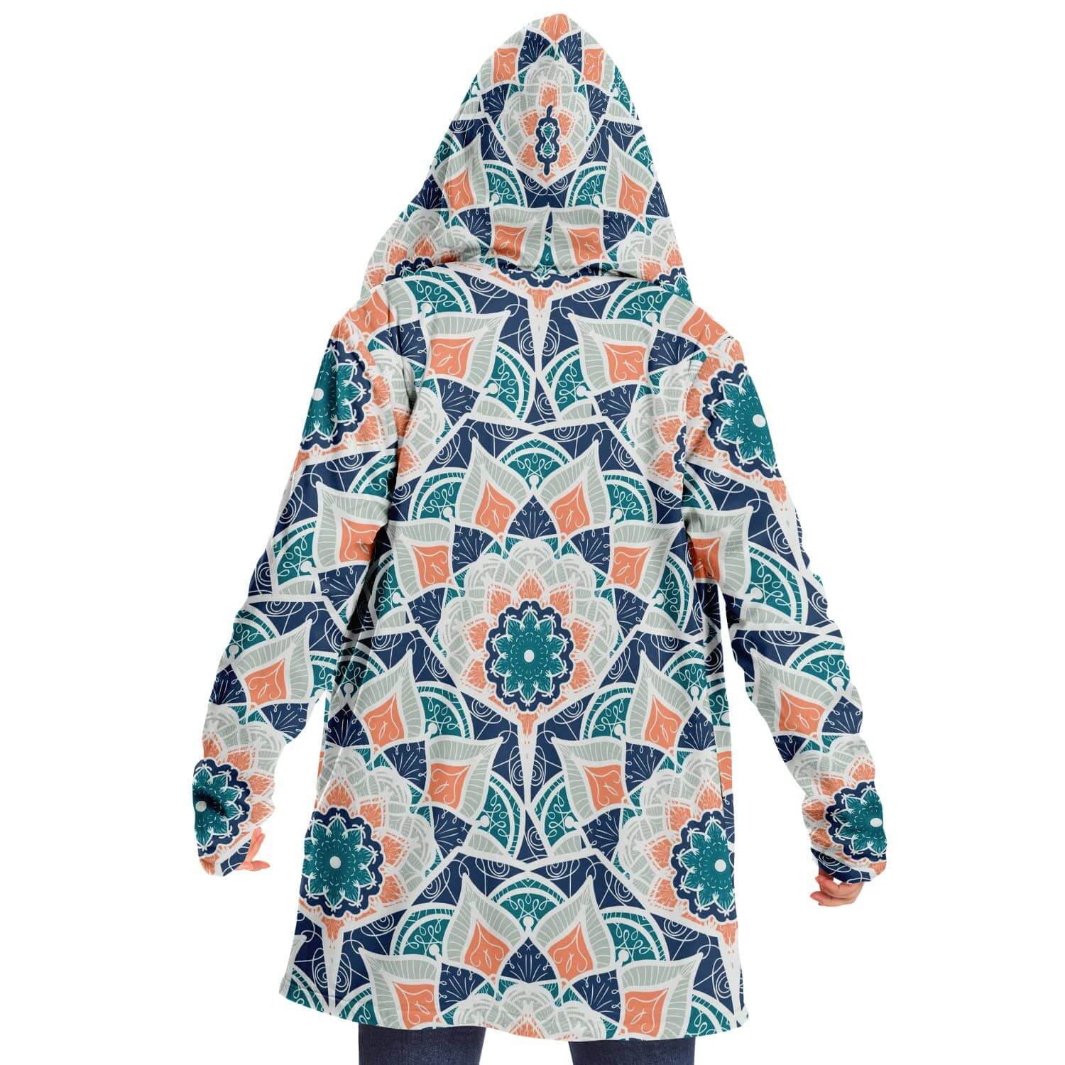Orange Blue East Serenity Cloak-Microfleece Cloak - AOP