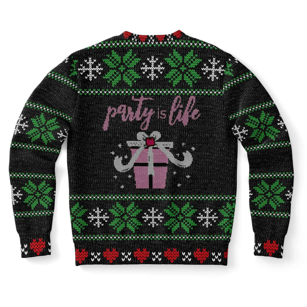 Black & Pink Gangsta Wrappa Ugly Christmas Sweater-Ugly Christmas Sweater