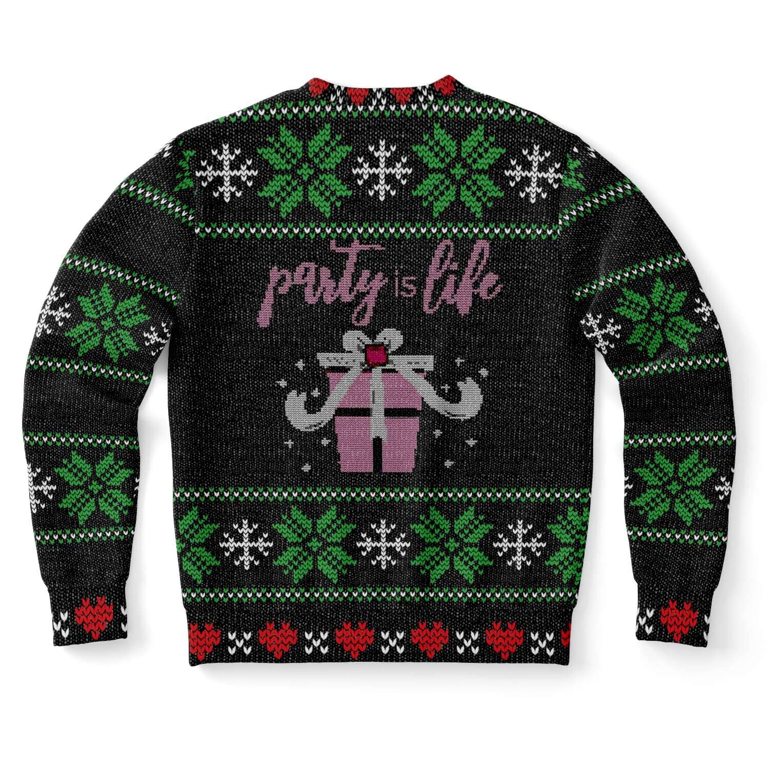 Black & Pink Gangsta Wrappa Ugly Christmas Sweater-Ugly Christmas Sweater