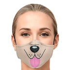 Dog Tongue Face Mask-Fashion Face Mask - AOP