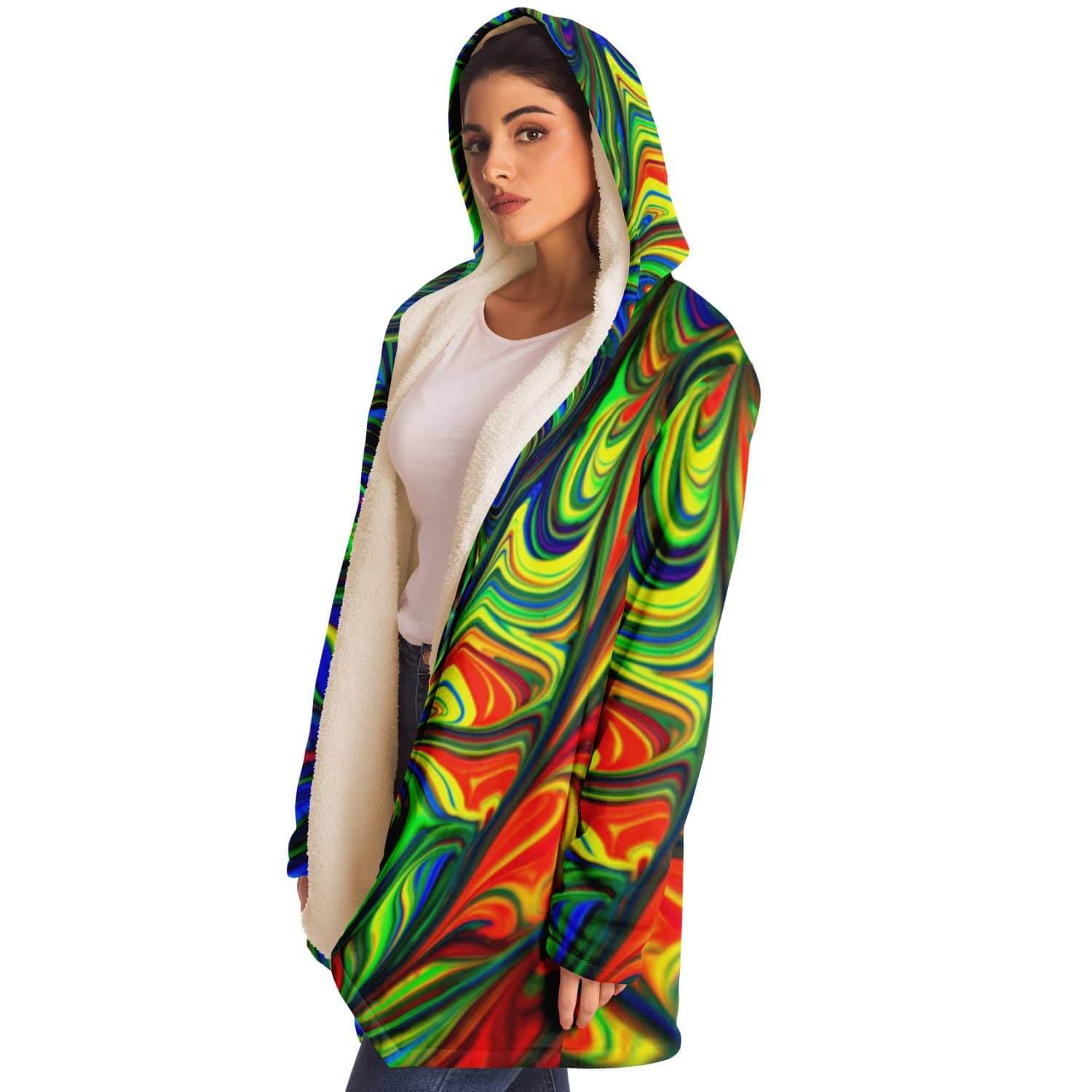 Abstract Colors Cloak-Microfleece Cloak - AOP