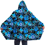 Blue Rose Cloak-Microfleece Cloak - AOP