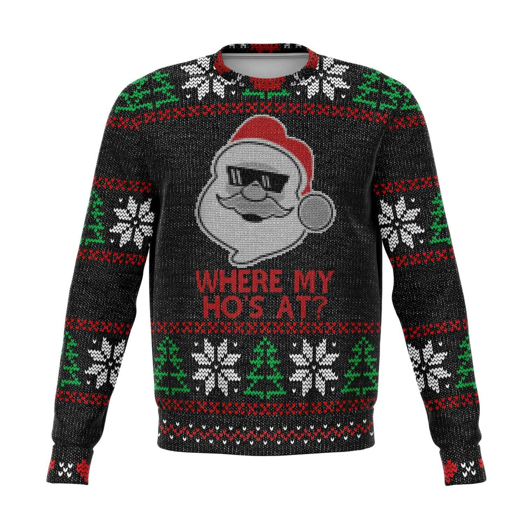 Where My Ho's At? Ugly Christmas Sweater-Ugly Christmas Sweater