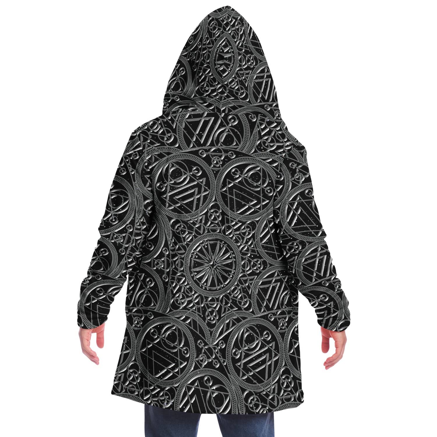 Metallic Mandala Sky Cloak-Microfleece Cloak - AOP
