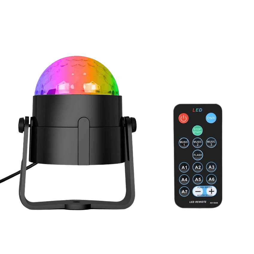 Sound Activated Rotating Disco Ball 3W RGB LED-Lights & LEDs