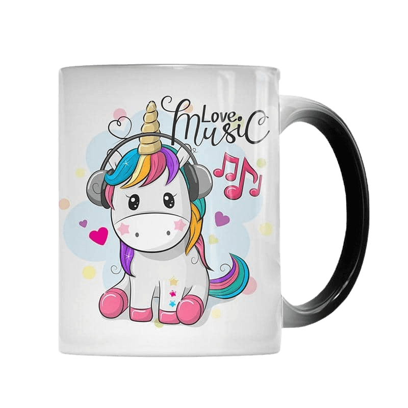 Color Changing Music Lovin' Unicorn Mug-Mugs