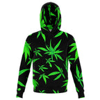 Ganja Leaf Black Hoodie-Hoodies