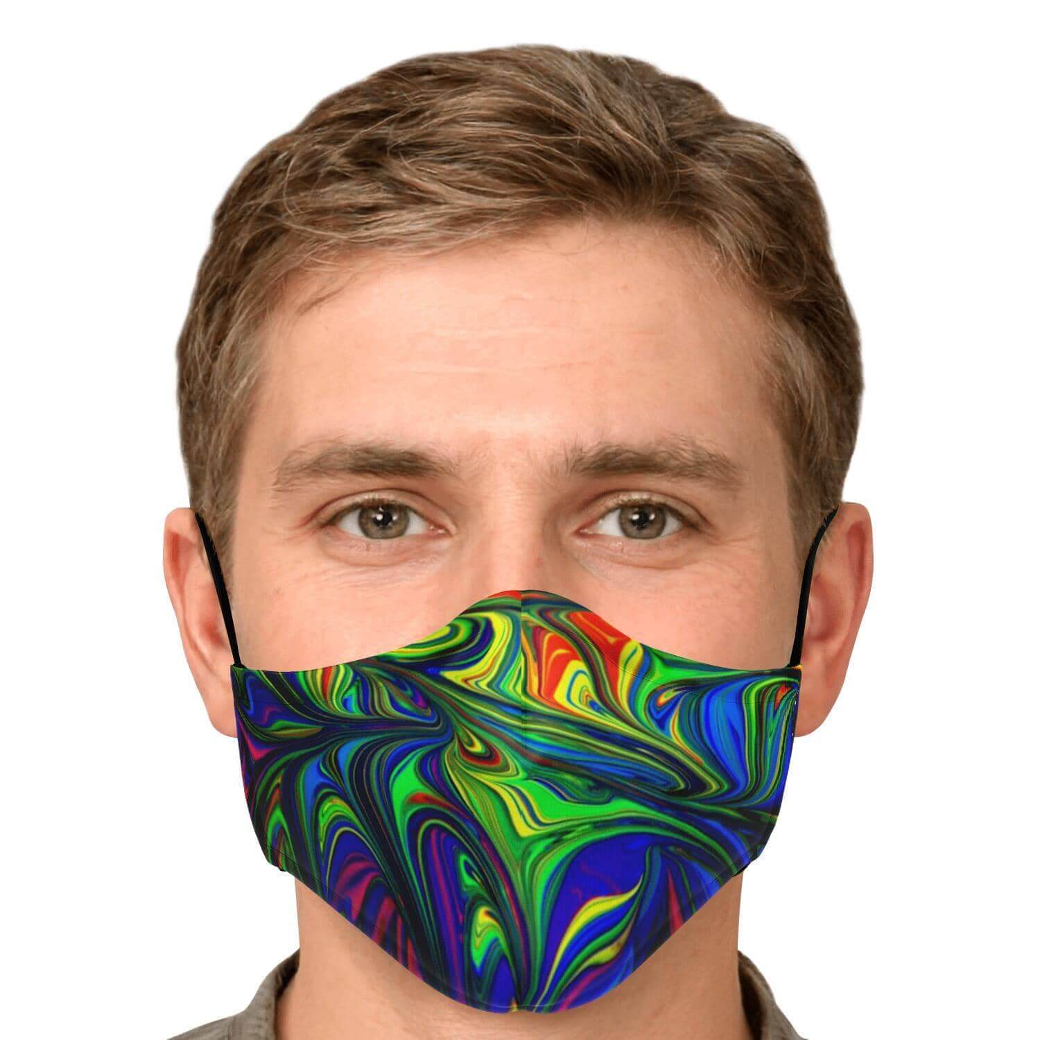 Abstract Colors Printed Face Mask-Fashion Face Mask - AOP