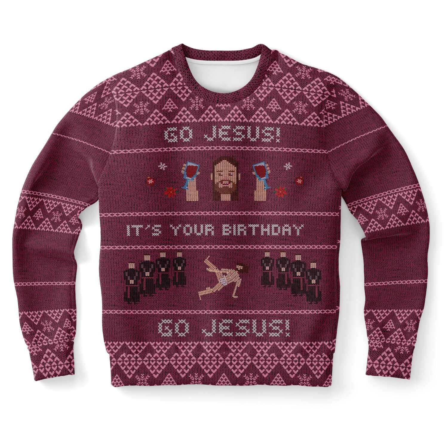 Go Jesus, It's your Birthday! Ugly Christmas Sweater-Ugly Christmas Sweater