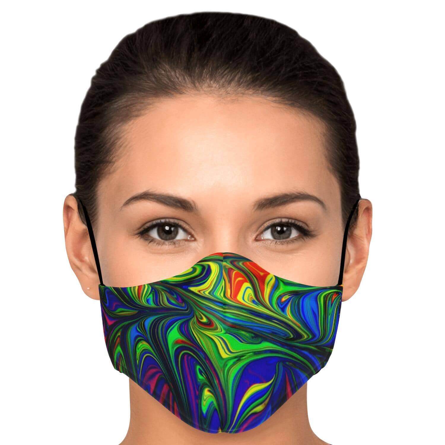 Abstract Colors Printed Face Mask-Fashion Face Mask - AOP
