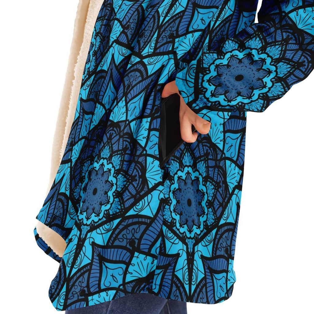 All Blue East Serenity Cloak-Microfleece Cloak - AOP