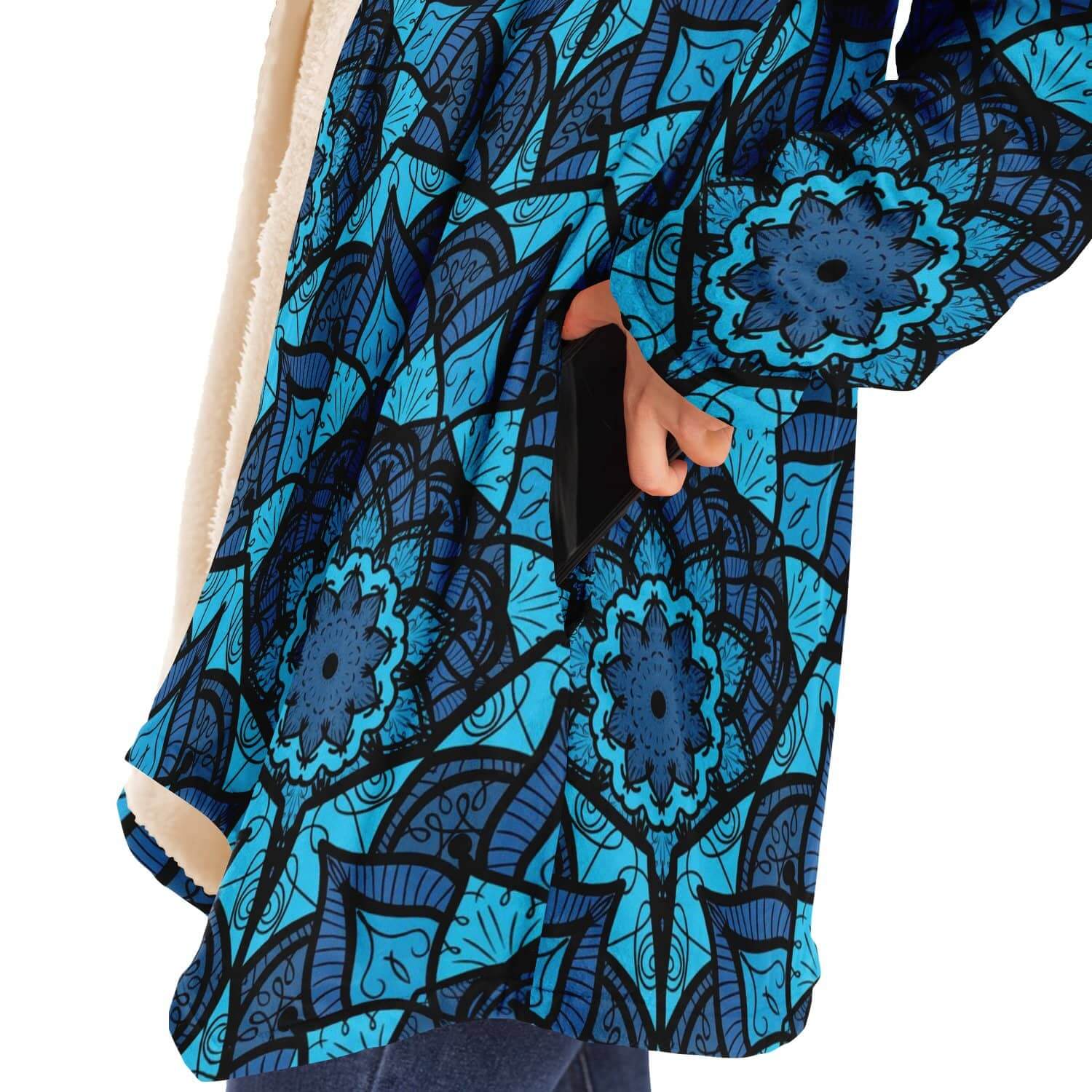 All Blue East Serenity Cloak-Microfleece Cloak - AOP