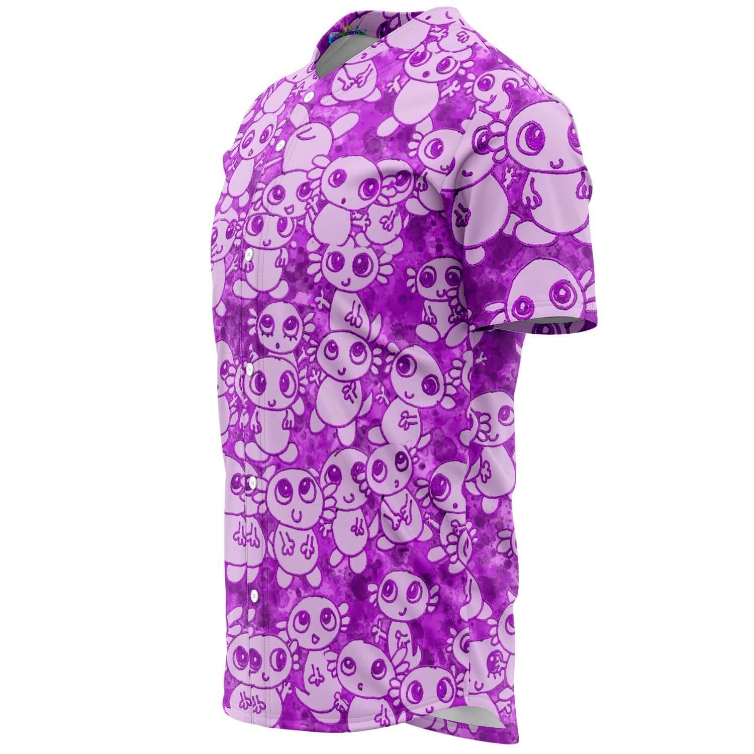 Pink Axolitl Party Baseball Jersey-Shirt