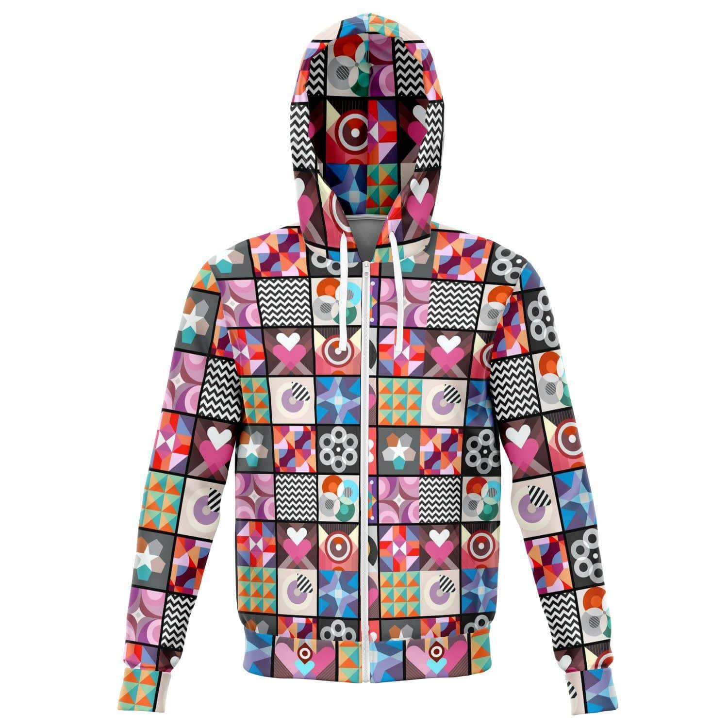 Watercolor Musicat Zip Hoodie-Hoodies