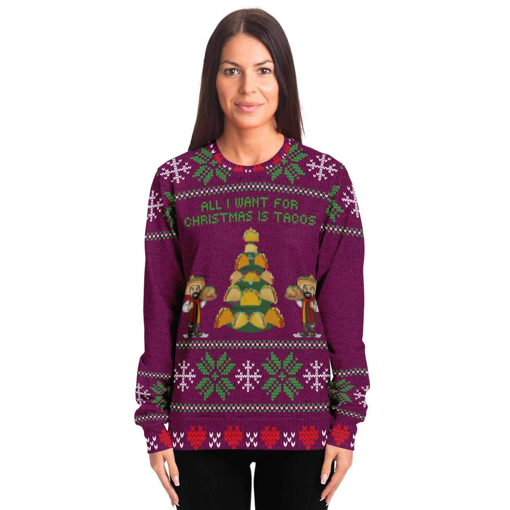 'A Taco Christmas' Ugly Christmas Sweater-Ugly Christmas Sweater