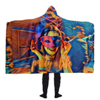 Masked Girl Hooded Blanket-Hooded Blanket - AOP