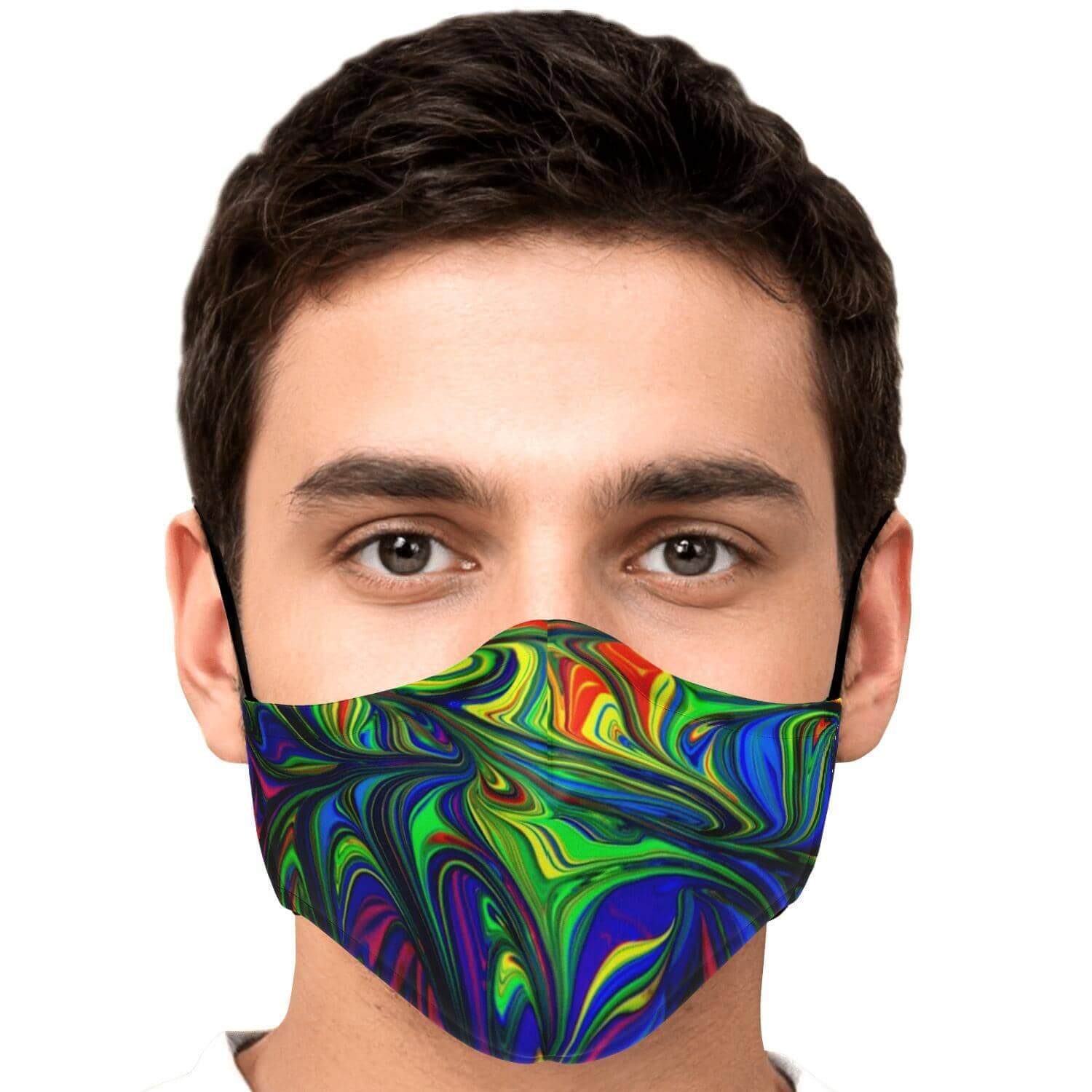 Abstract Colors Printed Face Mask-Fashion Face Mask - AOP