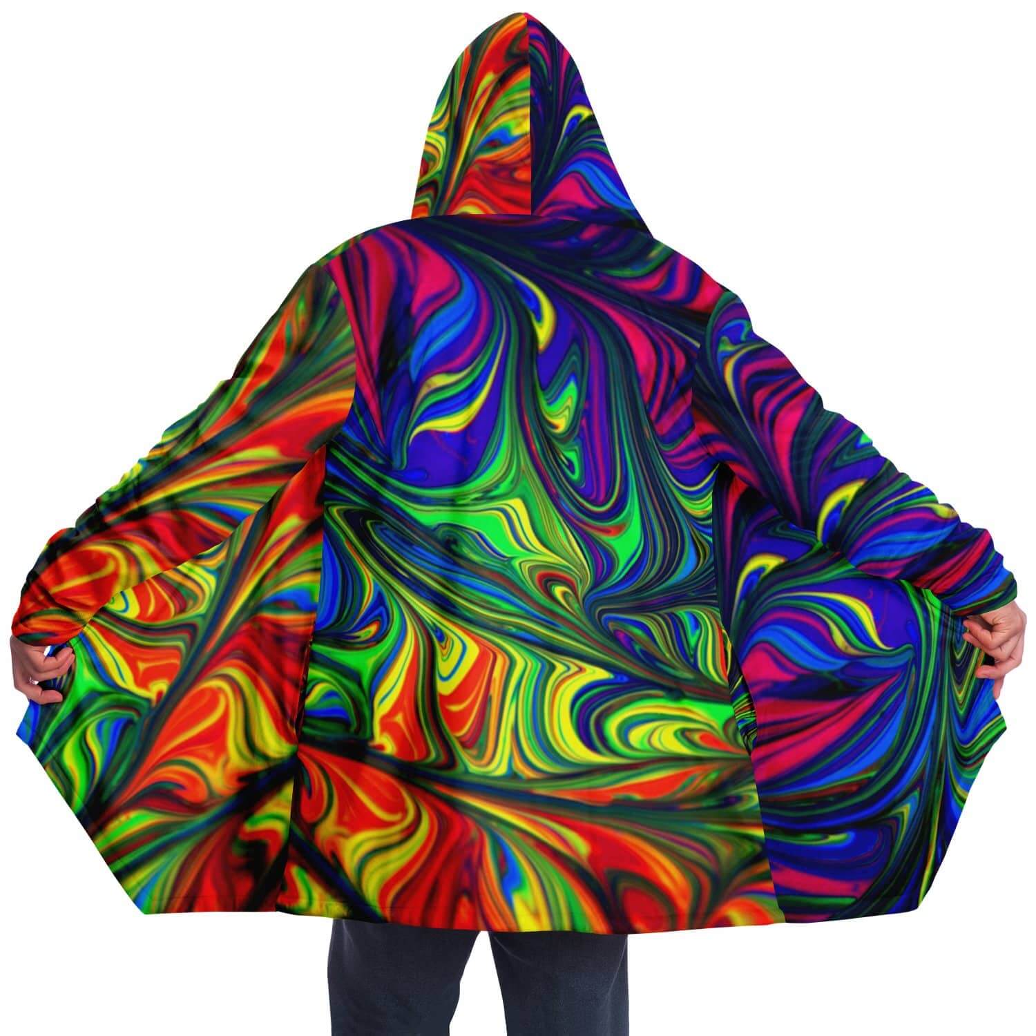 Abstract Colors Cloak-Microfleece Cloak - AOP