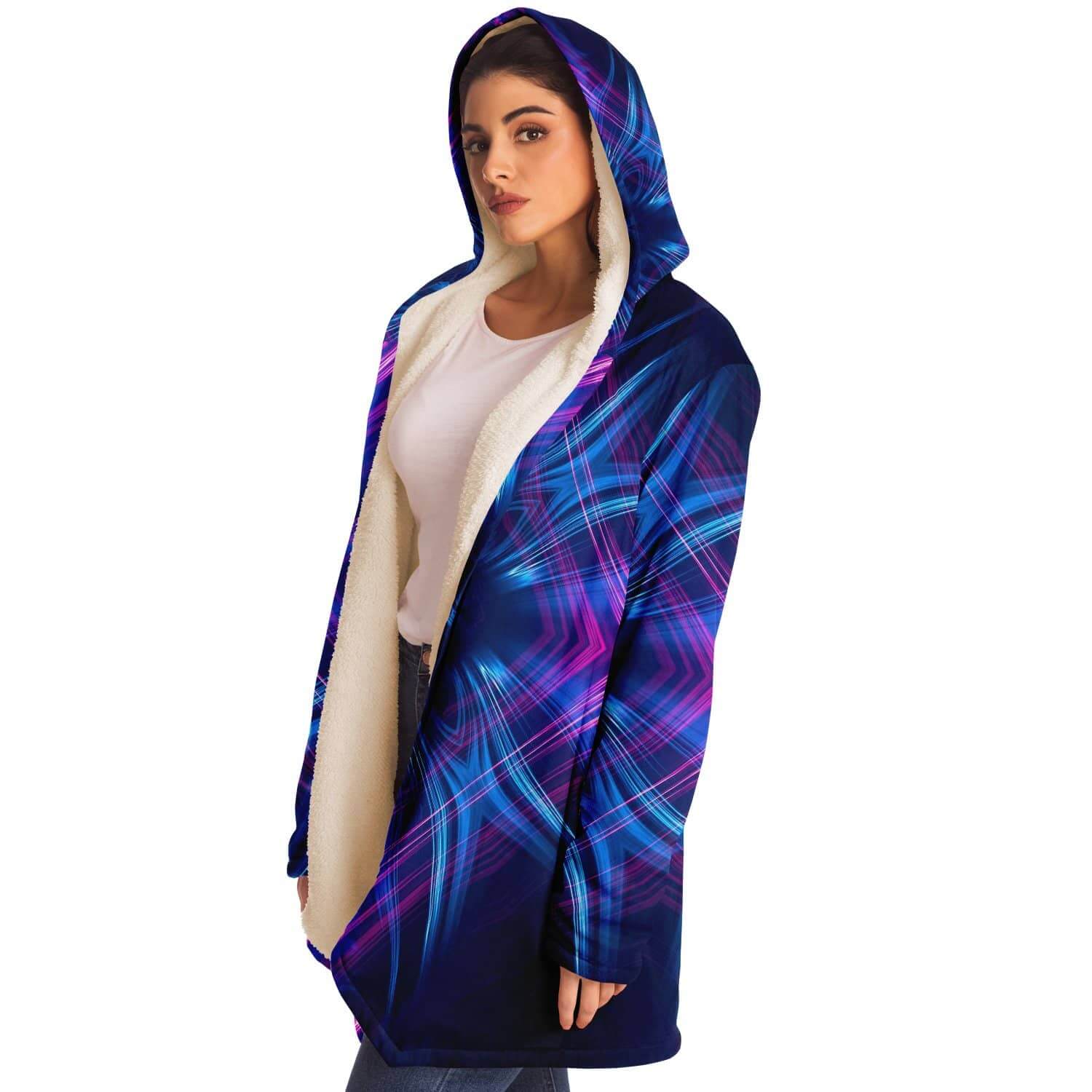 Kaleidoscope Micromink Cloak-Microfleece Cloak - AOP