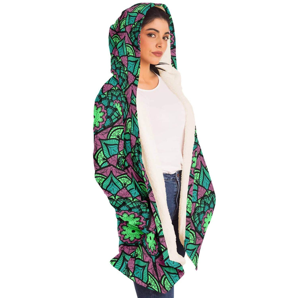 Green Red East Serenity Cloak-Microfleece Cloak - AOP