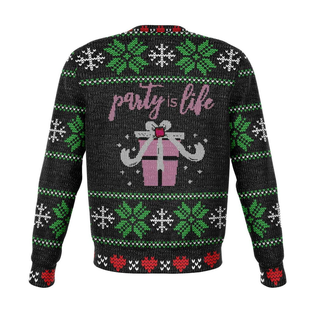 Black & Pink Gangsta Wrappa Ugly Christmas Sweater-Ugly Christmas Sweater