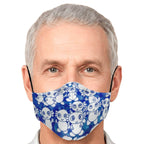 Blue Axolitl Party Printed Face Mask-Fashion Face Mask - AOP