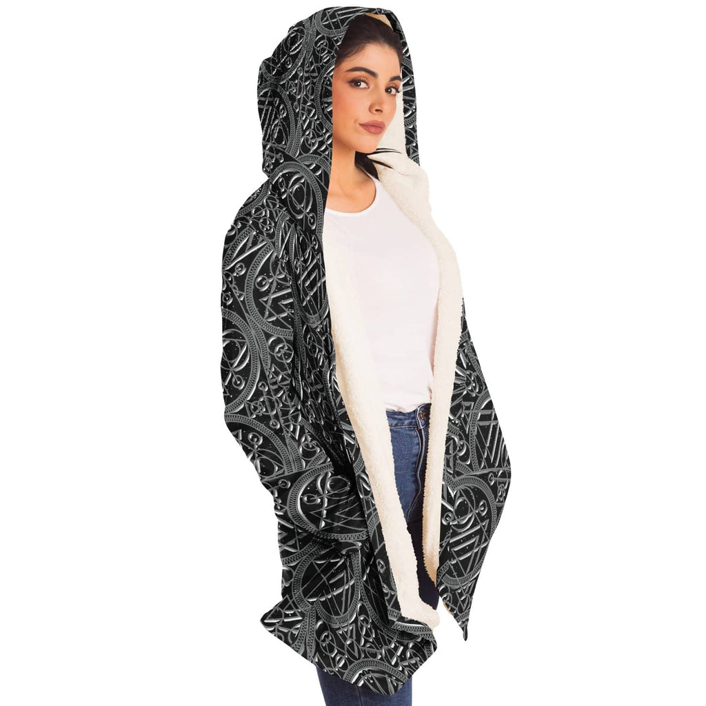 Metallic Mandala Sky Cloak-Microfleece Cloak - AOP