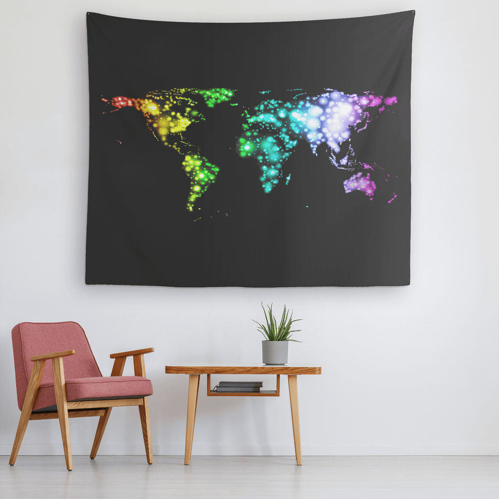 Rainbow World Tapestry-