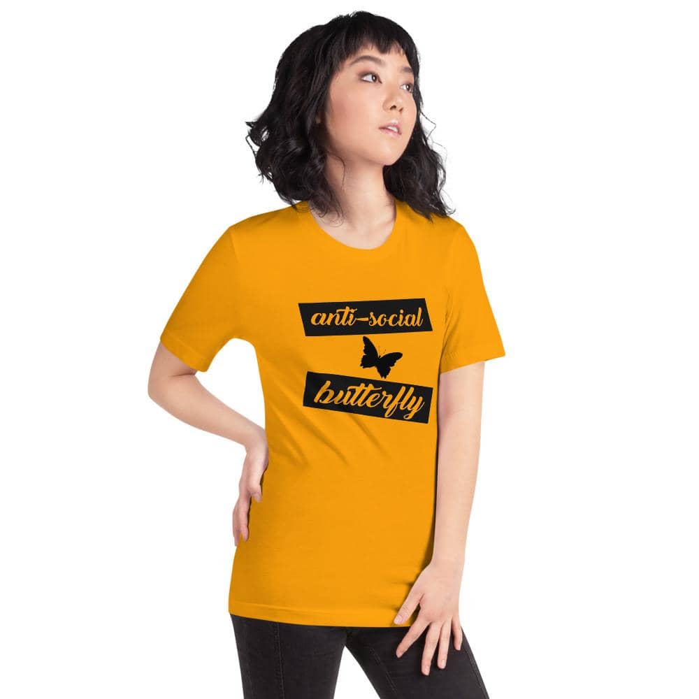 Anti Social Butterfly Short-Sleeve Unisex T-Shirt-Shirts & Tops