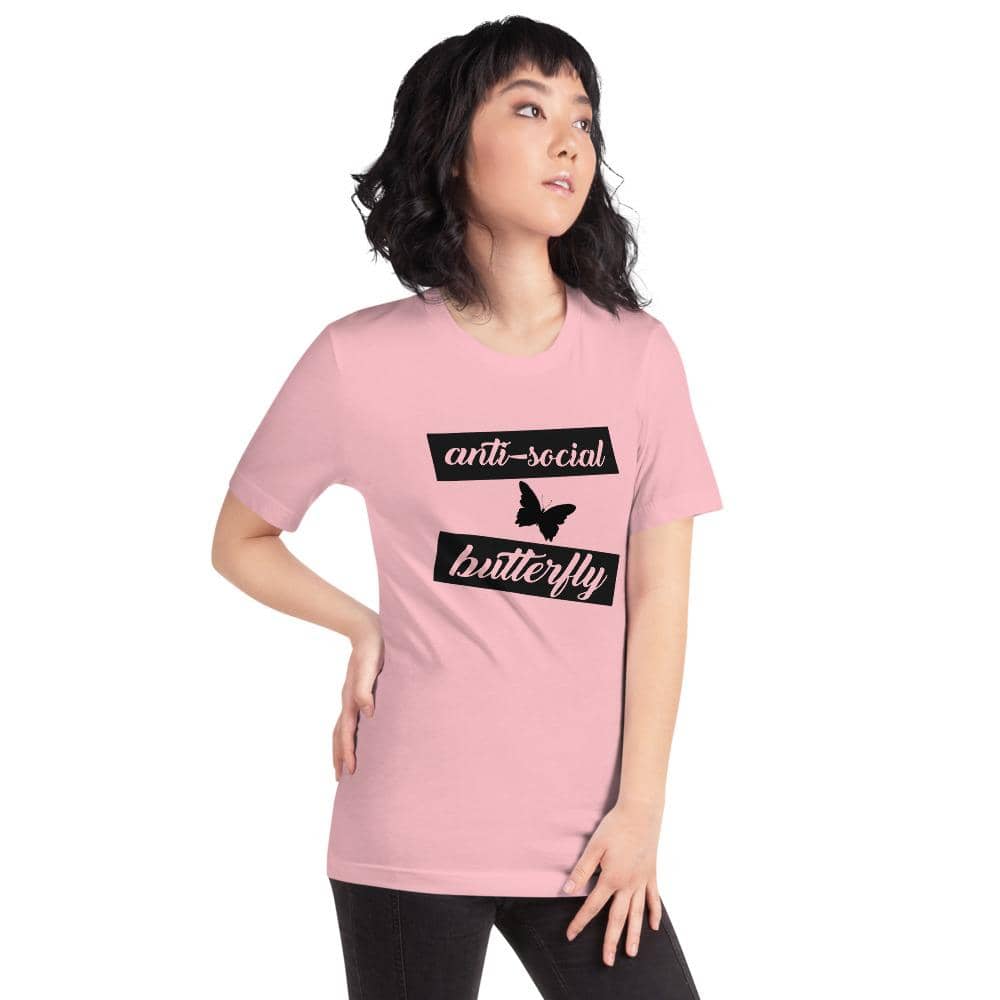 Anti Social Butterfly Short-Sleeve Unisex T-Shirt-Shirts & Tops