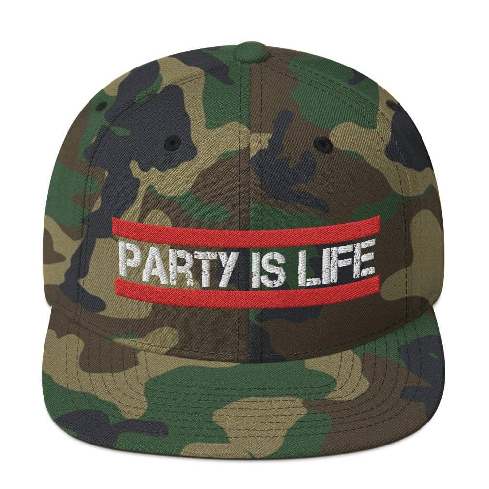 RUN Party is Life Snapback Hat-Head Gear