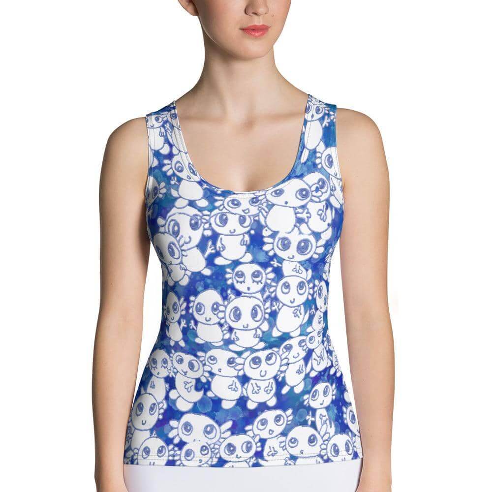 Blue Axolitl Party Tank Top-