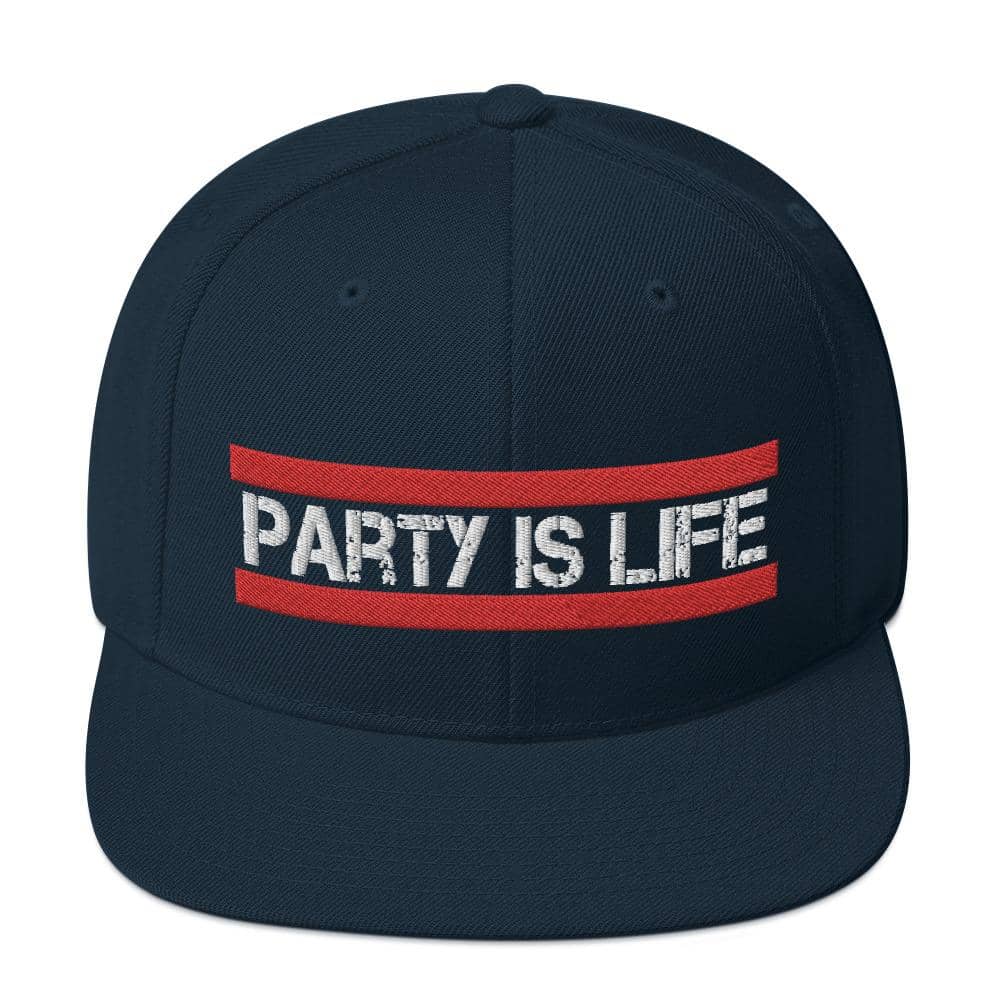 RUN Party is Life Snapback Hat-Head Gear