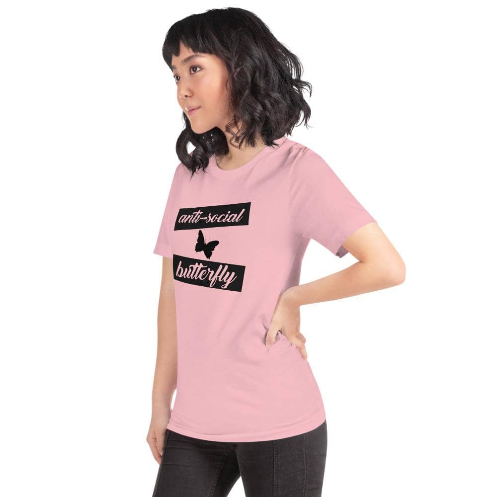 Anti Social Butterfly Short-Sleeve Unisex T-Shirt-Shirts & Tops