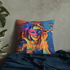 Masked Girl Throw Premium Pillow-