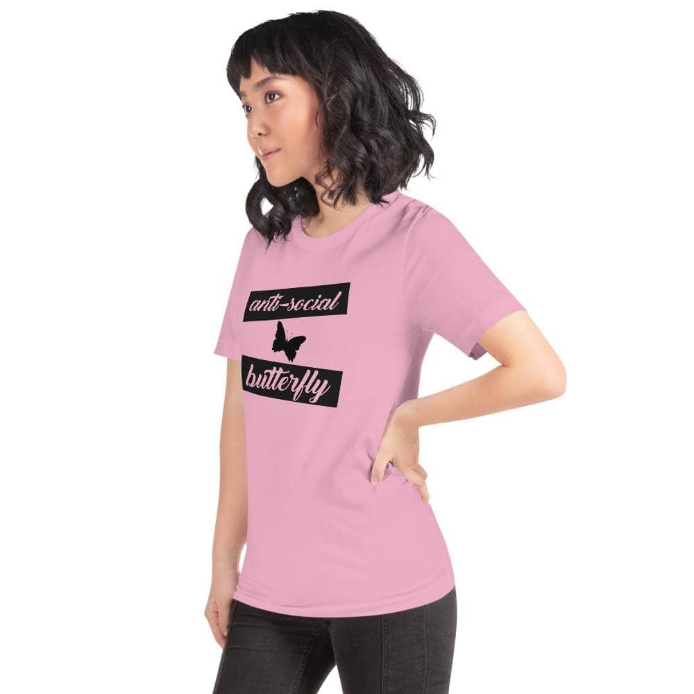 Anti Social Butterfly Short-Sleeve Unisex T-Shirt-Shirts & Tops