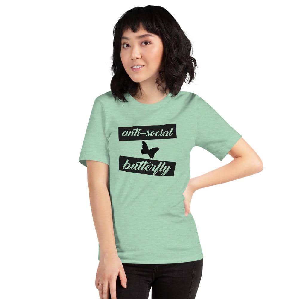 Anti Social Butterfly Short-Sleeve Unisex T-Shirt-Shirts & Tops