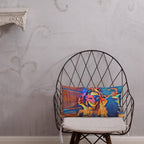 Masked Girl Throw Premium Pillow-