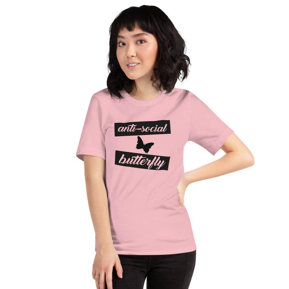 Anti Social Butterfly Short-Sleeve Unisex T-Shirt-Shirts & Tops