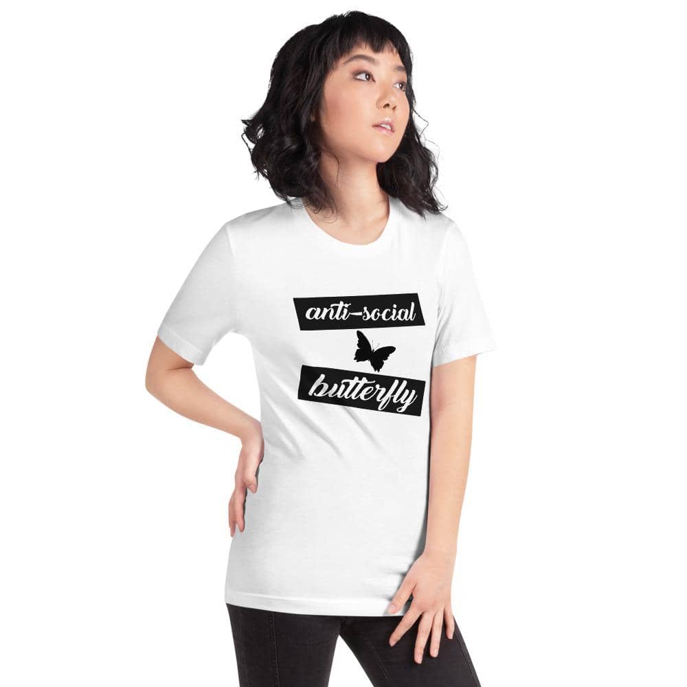 Anti Social Butterfly Short-Sleeve Unisex T-Shirt-Shirts & Tops